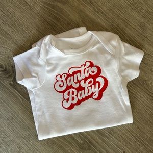 New 6-9 months Santa Baby onsie, made by me! Brand new